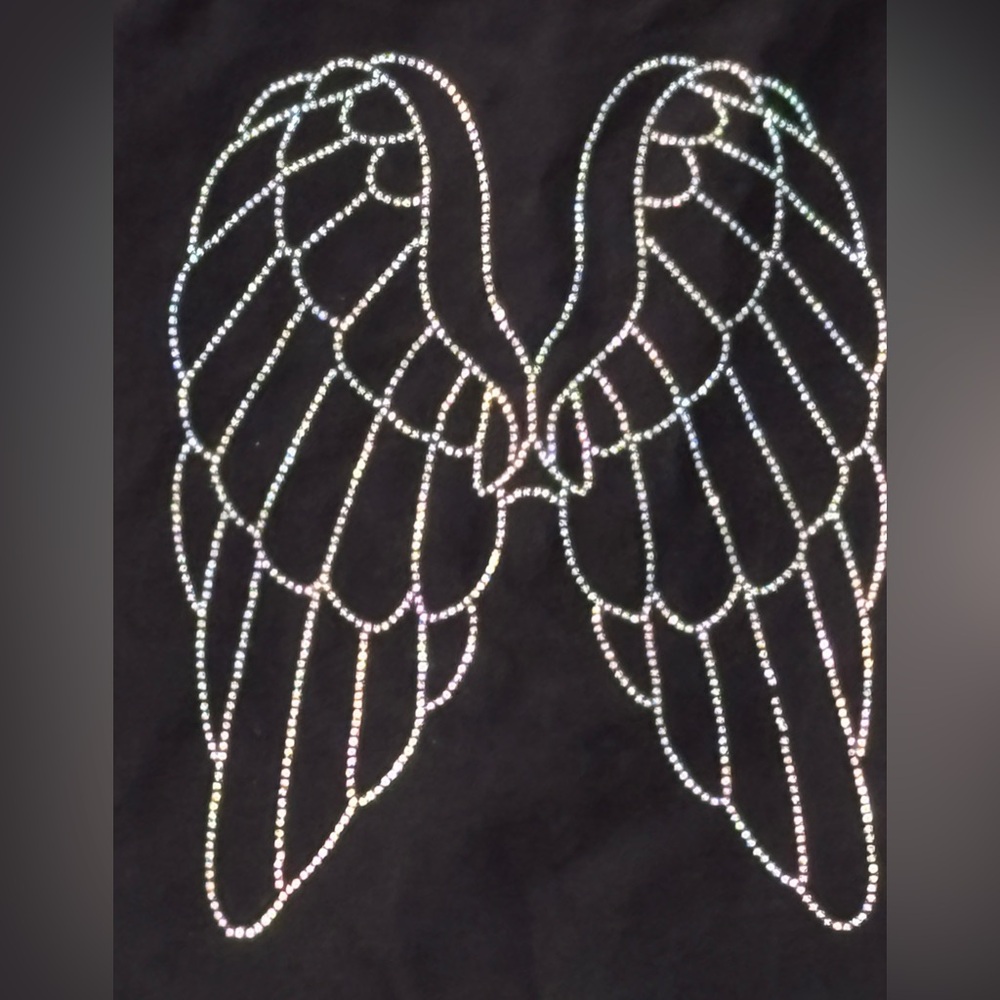 Victoria’s Secret black tote multicolored rhinestone wings - Picture 3 of 6
